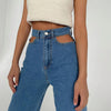 MEIYANGYOUNG Spring Straight Leg Jeans Hollow Out High Waist Women's Pants Casual Blue Denim Trousers Female Cotton jean