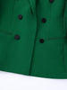 MESTTRAF 2023 Sexy Design Double Breasted Buttoned Green Blazer Coat Vintage Long Sleeve Welt Pockets Female Outerwear