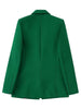 MESTTRAF 2023 Sexy Design Double Breasted Buttoned Green Blazer Coat Vintage Long Sleeve Welt Pockets Female Outerwear