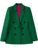 MESTTRAF 2023 Sexy Design Double Breasted Buttoned Green Blazer Coat Vintage Long Sleeve Welt Pockets Female Outerwear