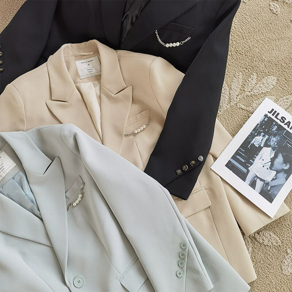 MISHOW 2023 Spring Blazers For Women Elegant Long Sleeve Office Lady Tops Outerwear Female Jackets MX21A6952