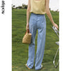 MISHOW 2022 Jeans For Women Summer Long Pants Casual Denim Streetwear High Waist Trousers Female Clothing MXA29K0036