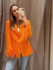 MOLAN Orange Women Blazer High Street Coat Long Sleeve Pockets Jacket Pants Sets Female Chic Outwaer