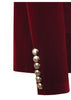 MUMUZI Brand Spring Women Slim Velvet Blazer Jacket Double Breasted Simple Lady Blazers High Grade OL Clothing
