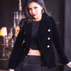 MUMUZI Brand Spring Women Slim Velvet Blazer Jacket Double Breasted Simple Lady Blazers High Grade OL Clothing