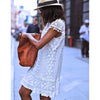 Summer Dress 2022 New Women Casual Beach Short Dress Tassel Black White Mini Lace Dress Sexy Party Dresses Vestidos S-XXL