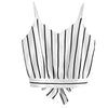 2022 women shirt Crop top summer sexy fashion vest bow Women's Self Tie Back V Neck Striped Crop cami Top Camisole Blouse
