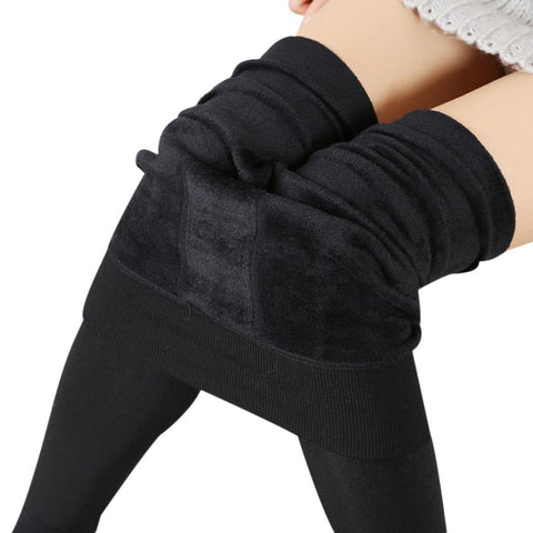 New Arrival Women's Fashion Winter Thick Keep Warm Fleece Lined Thermal Stretchy Beautiful Casual Leggings Pants
