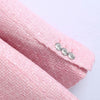 MXTIN 2022 Women Spring Vintage Tweed Blazers and Jackets Double Breasted Long Sleeve Slim Business Female Blazer Coat