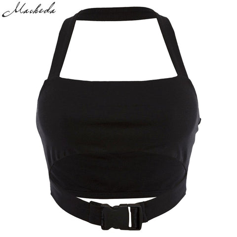 Halter Sexy Tank Tops Women Solid Color Hollow Strapless Top 2022 New Off Shoulder Top Fem Summer Casual Camisole