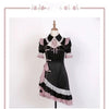 Maid Lolita Kawaii Dress Sexy Costumes Hollow Out Women Harajuku Aesthetic Cosplay Anime Dresses Lace Trim Y2k Clothes