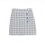 Maisie Women Blazer Skirt Plaid Long Sleeve Mini Spring Autumn Notched  Elegant Office High Street Lady Tops Sandr-