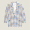 Maisie Women Blazer Skirt Plaid Long Sleeve Mini Spring Autumn Notched  Elegant Office High Street Lady Tops Sandr-