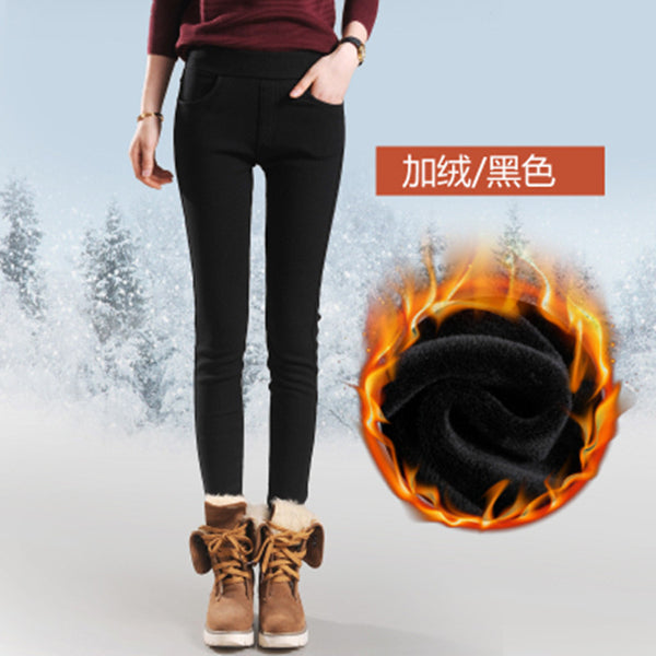 autumn winter thickening women leggings cotton fur lock hot lady leggings pencil keep warm 4xl plus size legging