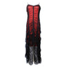 Mall Goth Mesh Lace Pleated Dress Women Gothic Black Dark Academia Aesthetic Summer Midi Dresses Irregular Punk Emo Clothes