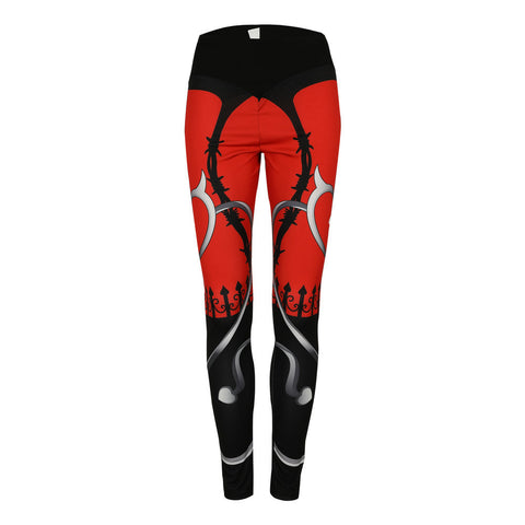 Women Red Print Sexy Slim Fitness Workout Leggings Trousers Woman Fashion Athleisure Active Elastic Skinny Bodycon Pants