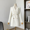 Matakawa Blazer Women Solid Double Breasted Office Lady Elegant Autumn Jackets Korean Work Vintage Blazers Femme