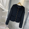 Material the black quilted jacket fund of 2023 autumn winters is 100% cotton silk velvet coat to keep warm