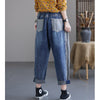 Max LuLu 2022 Blue Denim Harem Pants Autumn Women Casual Loose Jeans Female Button Harajuku Trousers Vintage Straight Pantalons