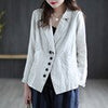 Max LuLu Spring European  Clothing Womens Casual Linen Blazer Ladies Solid Loose Jackets Female Vintage Coats
