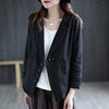 Max LuLu Spring European  Clothing Womens Casual Linen Blazer Ladies Solid Loose Jackets Female Vintage Coats