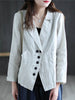 Max LuLu Spring European  Clothing Womens Casual Linen Blazer Ladies Solid Loose Jackets Female Vintage Coats