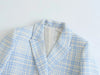 Maxdutti 2023 Autumn Casual Blazers Women High Street Retro Plaid Double Breasted Woolen Short Jacket