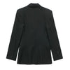 Maxdutti 2023 England Style Simple Sexy Blazer Dress Ins Blogger Vintage Double Breasted Casual Blazer Women Jacket  Tops