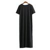 Maxi Slit Shirt Dress Women Summer Beach Sexy Elegant Casual Ukraine Vintage Linen Boho Party Long Black Bodycon Dresses Jurken