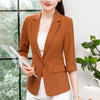 May Leave Love Spring Slim Fit Three Quarter Sleeve Outerwear Blazer Women Formal Jackets Office Work  Ladies Coat Plus Size