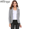 Camiseta Women Solid Long Sleeve Slim Fit Welt Blazer Jacket Camiseta de manga larga para damas Spring Autumn