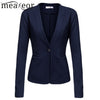 Brand Women's Blazer Single Suit Autumn/Spring Long Sleeve Casual Work Office Slim Solid Single Button Blazer Coat