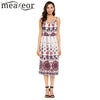 Floral Print Spaghetti Straps Sundress Women Sleeveless Calf Length Sheath Dresses Empire Casual Summer Dress Vestidos