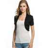 Knitted Cardigan Pleated Sides Womens Jacket Crop Top Bolero Shrug Open front design Plus size Crop cardigans