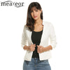 Women Blazer New Fashion Spring Autumn Solid Long Sleeve Casual Open Front Stand Collar Side Zip Blazers Jacket