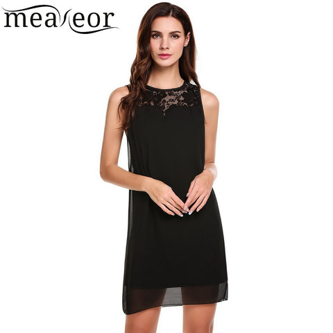 Women Casual O-Neck Sleeveless Floral Lace Patchwork Button Loose Dress 2022 Summer New Ladies Short Dresses Pullover
