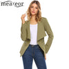 Women Solid Long Sleeve Slim Fit Casual Ladies girl Formal Blazer Jacket Open Cardigan for office work interview Tops