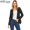Women Solid Long Sleeve Slim Fit Casual Ladies girl Formal Blazer Jacket Open Cardigan for office work interview Tops