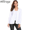 Women's Autumn Slim Fit Blazers Welt Pockets Jackets Plus Size 3XL XXXL Solid Long Sleeve Formal Office Blazer Jacket