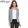Women's Autumn Slim Fit Blazers Welt Pockets Jackets Plus Size 3XL XXXL Solid Long Sleeve Formal Office Blazer Jacket