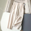 Medainno Blazer Women Coat Solid Color Notched Slim Blazer Coat Office Jackets Lady Long Sleeve One Button Outerwear Suits Tops