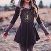 Medieval Renaissance Retro Gothic Dress Women Long Sleeve Hooded Print Hoodies Sweatshirt Elf Victoria Vintage Cosplay Costumes