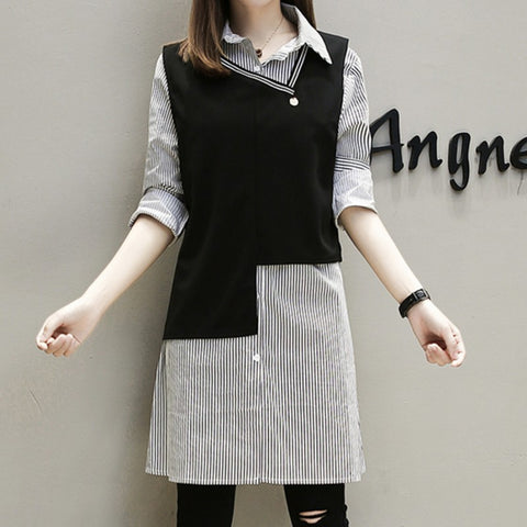 Medium and Long Style Irregular Wrap Blouse Women Patched Shirts 2022 Summer Sexy Blouses With Bow Belt Loose Casual Tops