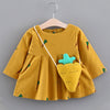 Melario Baby Dresses 2022 New Spring Autumn Baby Girls Clothes Carrot Printing Girls Party Dress Princess Dress Newborn Dress