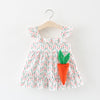 Melario Baby Dresses 2022 New Spring Autumn Baby Girls Clothes Carrot Printing Girls Party Dress Princess Dress Newborn Dress