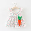 Melario Baby Dresses 2022 New Spring Autumn Baby Girls Clothes Carrot Printing Girls Party Dress Princess Dress Newborn Dress
