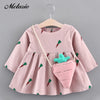 Melario Baby Dresses 2022 New Spring Autumn Baby Girls Clothes Carrot Printing Girls Party Dress Princess Dress Newborn Dress