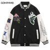 Men Baseball Bomber Jacket Hip Hop Embroidery Letter Streetwear Baseball Coat 2023 Casual Leather Sleeve Patchwork Varsity Coats