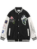 Men Baseball Bomber Jacket Hip Hop Embroidery Letter Streetwear Baseball Coat 2023 Casual Leather Sleeve Patchwork Varsity Coats