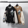 Men Baseball Bomber Jacket Hip Hop Embroidery Letter Streetwear Baseball Coat 2023 Casual Leather Sleeve Patchwork Varsity Coats